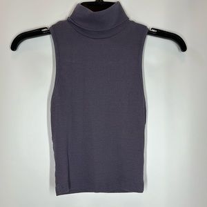 Zara | Women’s S Small Ribbed Turtleneck Sleeveless Dusty Purple Stretch